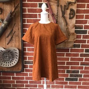Rust Colored Suede-Like Dress